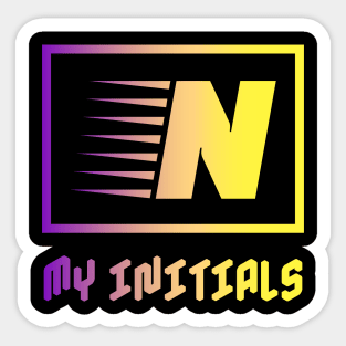 Letter N Letter Art Sticker